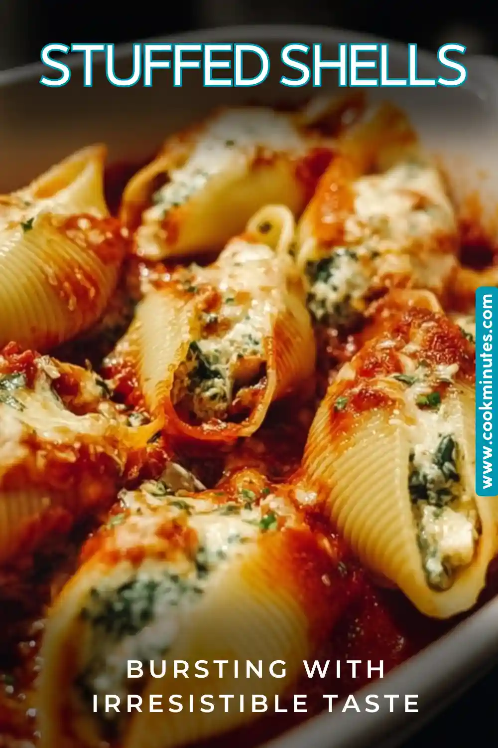 Stuffed Shells with a touch of fresh basil and marinara sauce
