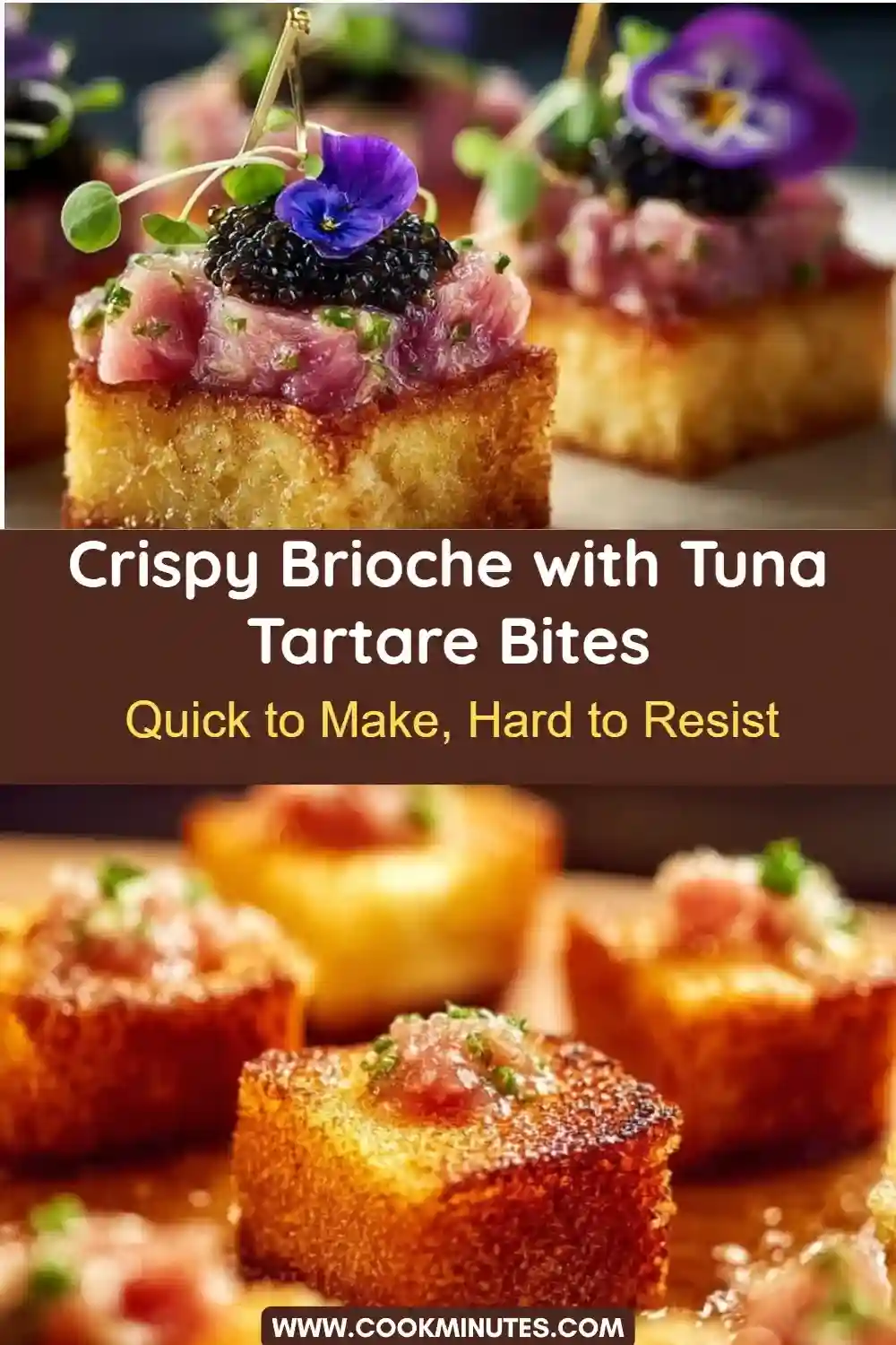Crispy Brioche with Tuna Tartare Bites: A Luxurious Appetizer Delight Elegant Crispy Brioche with Tuna Tartare Bites i