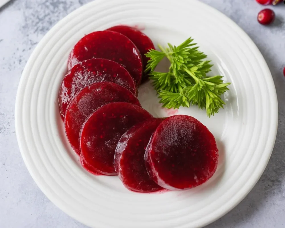 5 Simple Steps to Make Delicious Cranberry Sauce with Gelatin Homemade cranberry sauce with gelatin served on a festive table.