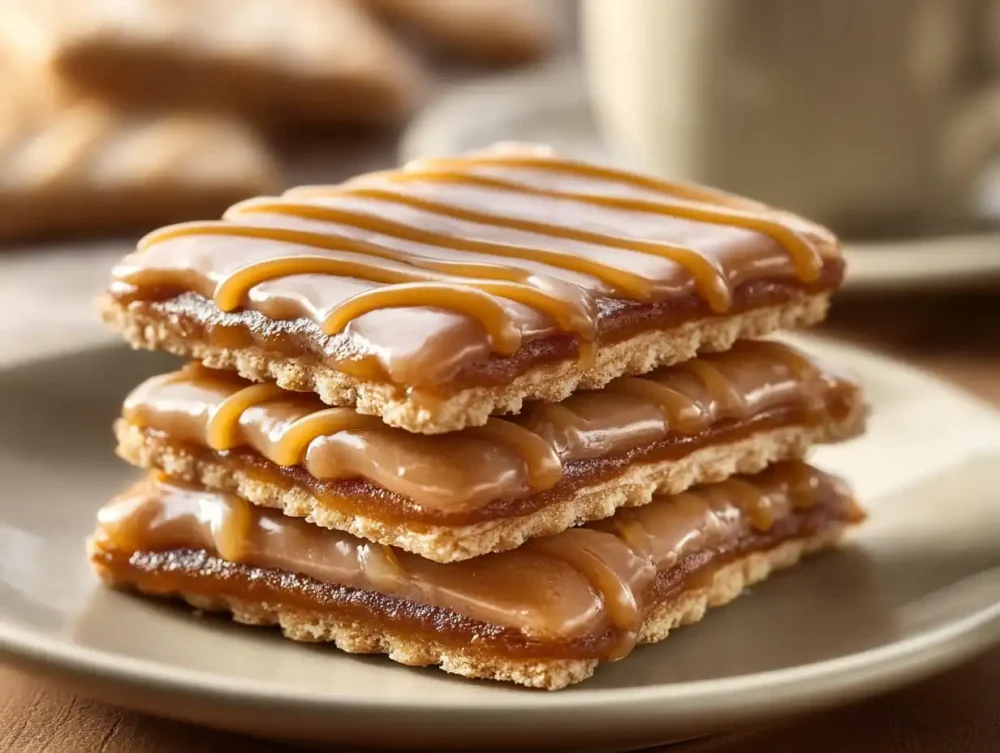 Brown Sugar Pop Tart Cookies on a plate with sprinkles and icing