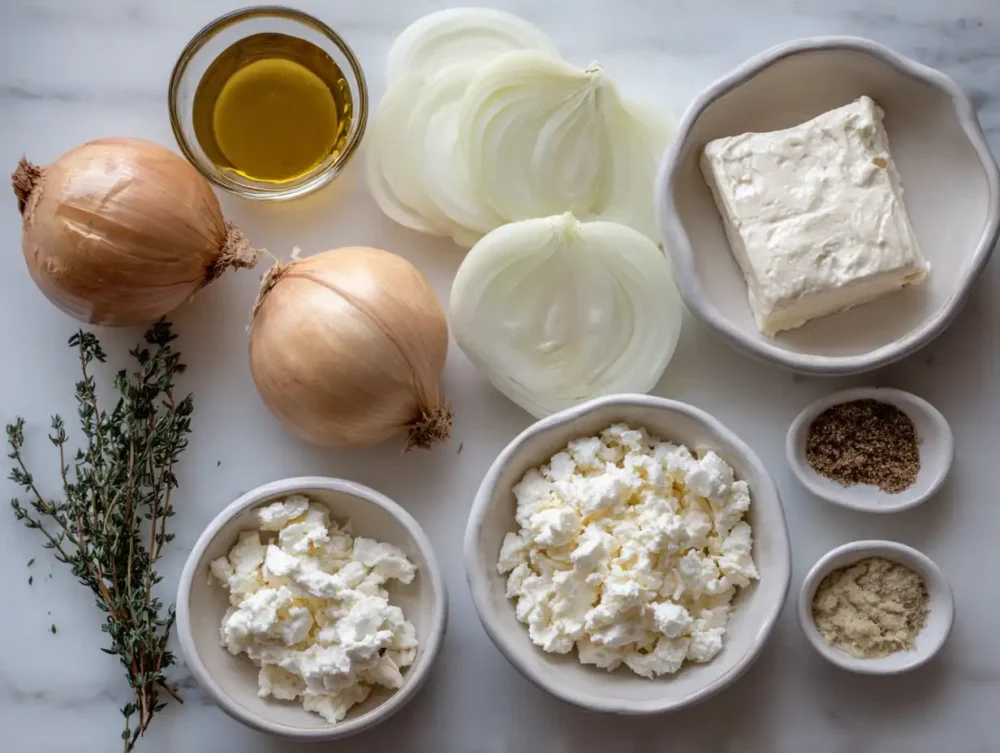 Caramelized Onion and Goat Cheese Tarts ingredients