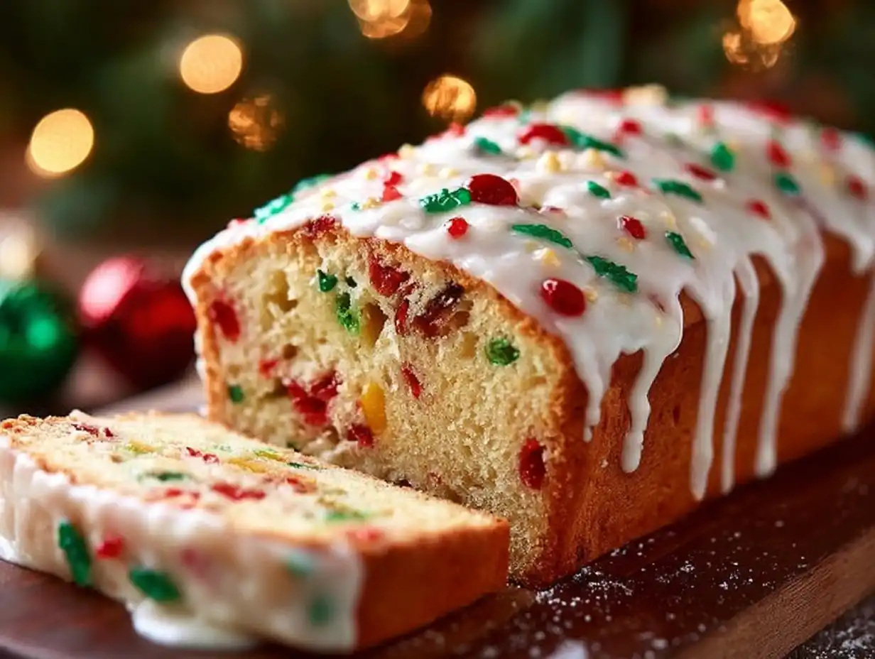 Freshly baked festive Christmas bread decorated for the holidays
