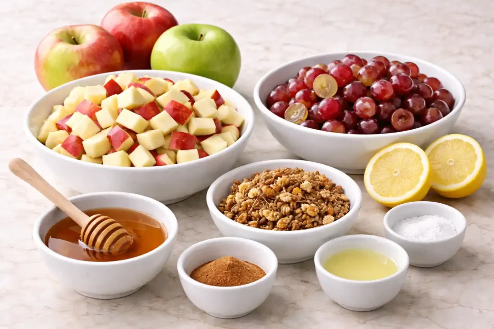 Cinnamon Apple Grape Salad ingredients