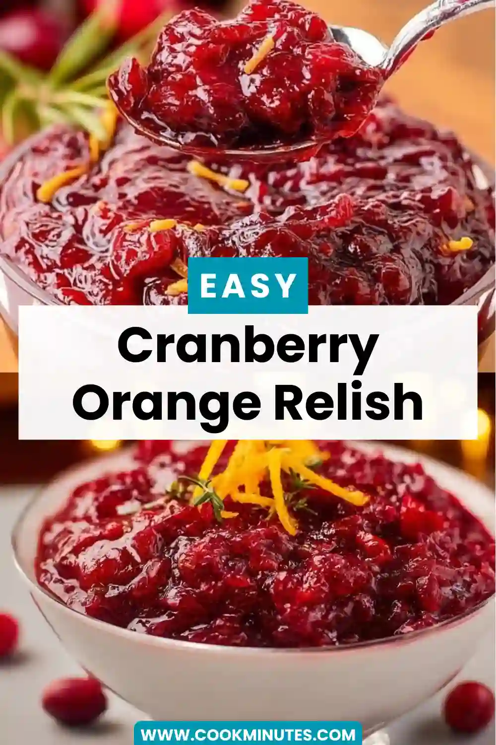 A delightful bowl of Cranberry Orange Relish showcasing its vibrant colors and fresh ingredients.