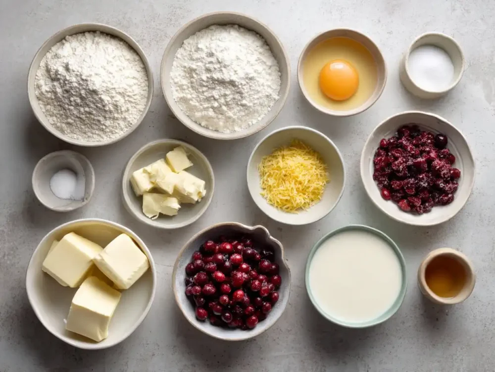 Cranberry Orange Scones: A Burst of Flavor in Every Bite! Cranberry Orange Scones ingredients