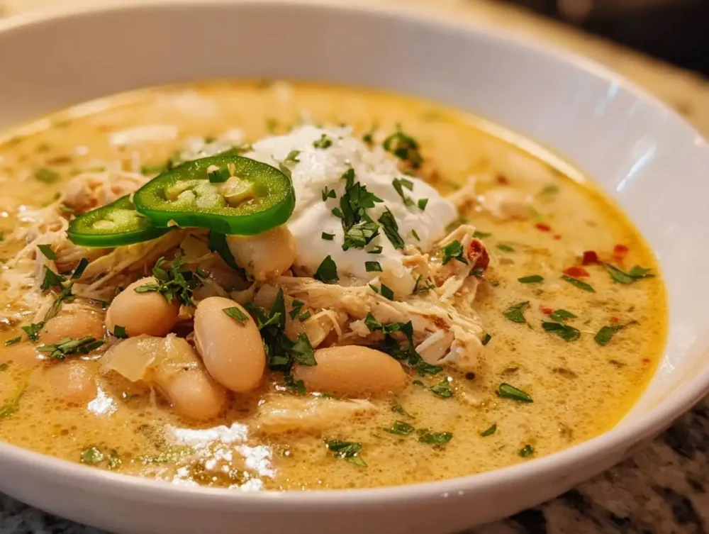 Creamy White Bean Chicken Chili, hearty and delicious