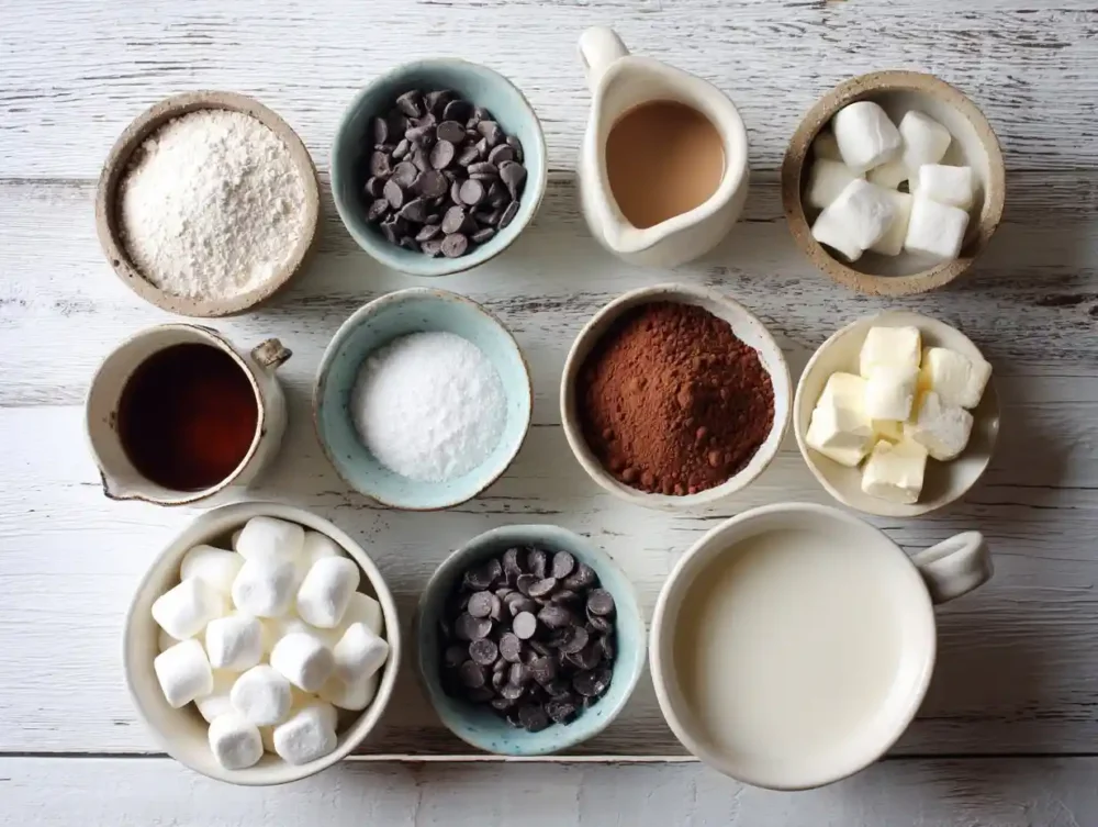 ingredients for Crockpot Hot Chocolate