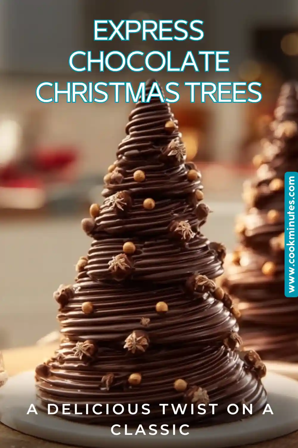 Express Chocolate Christmas Trees: Easy, Festive Delights for the Holidays A delightful display of Express Chocolate Christmas Trees made from chocolate, pretzel sticks, and colorful sprinkles.