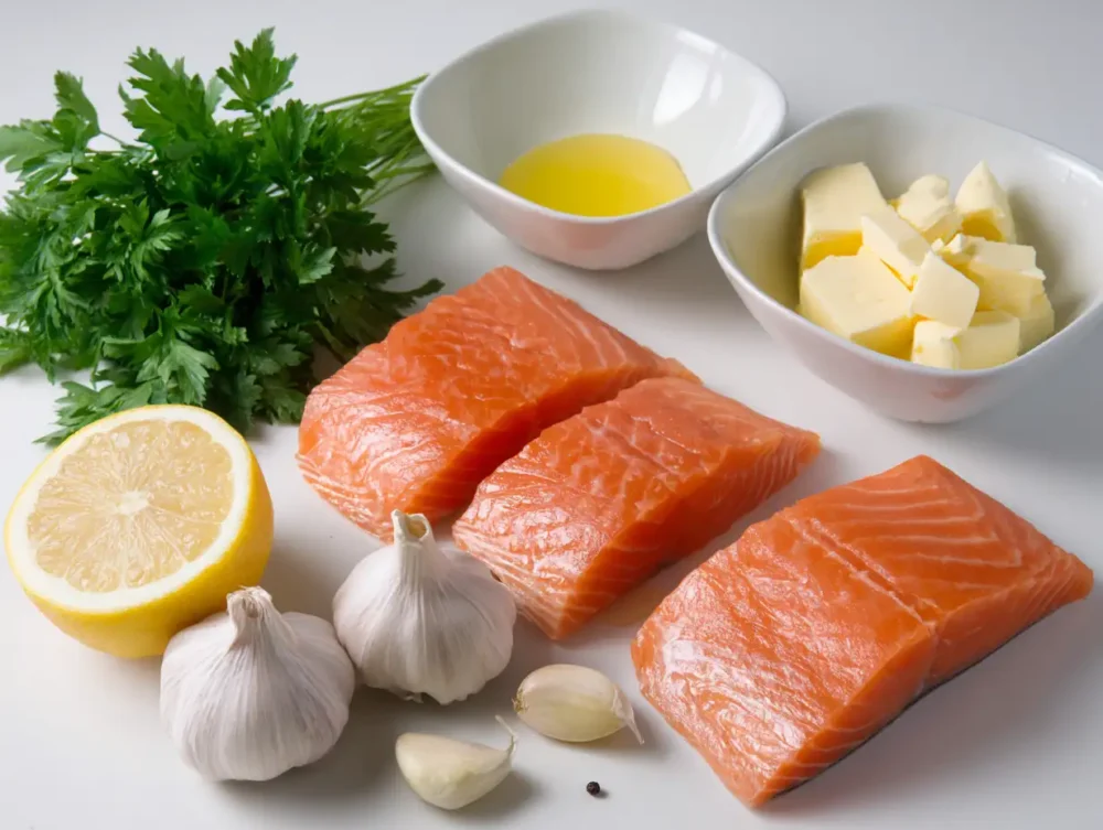 Garlic Butter Salmon ingredients