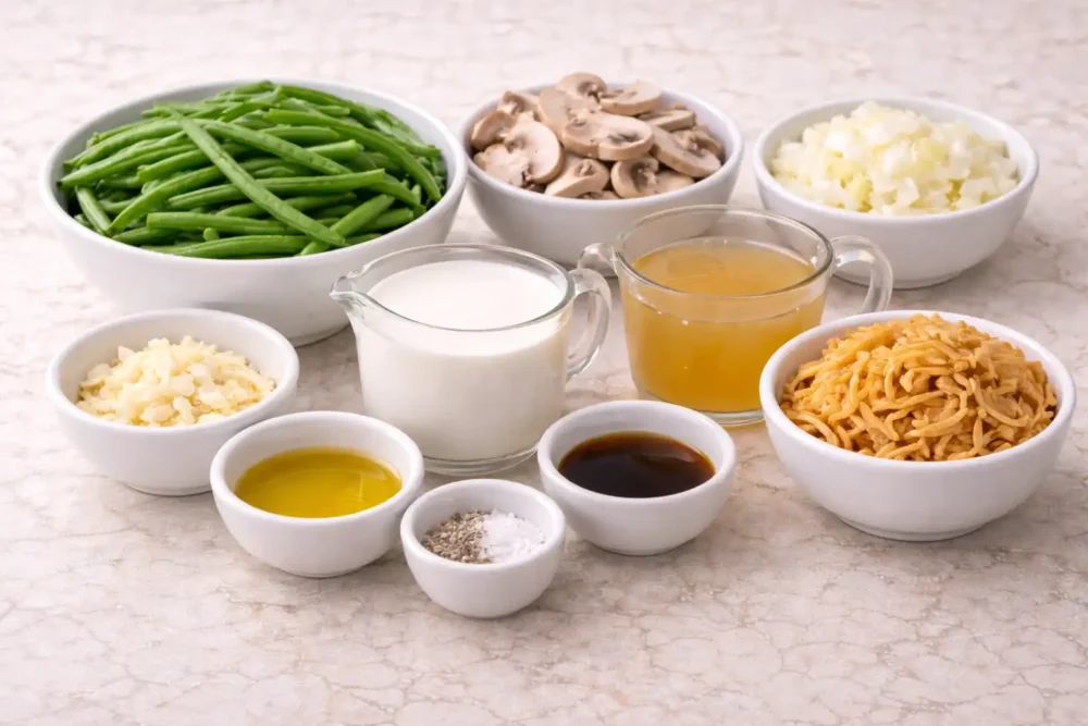 Green Bean Casserole ingredients