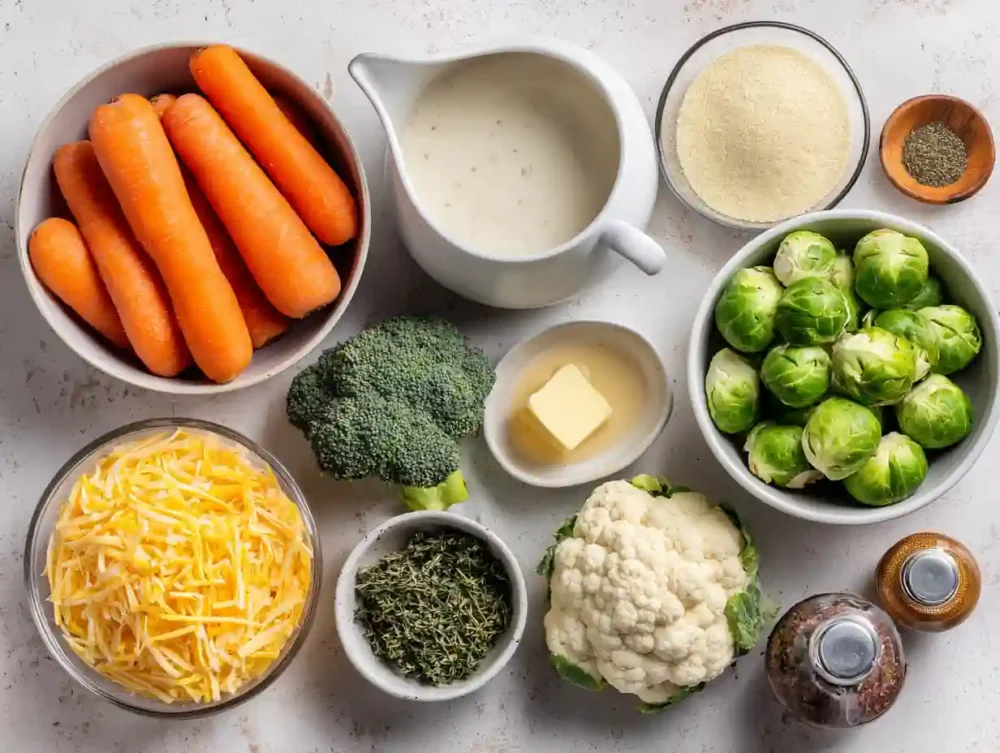 Creamy Winter Vegetable Casserole: A Cozy Comfort Dish for Cold Days Ingredients for a Creamy Winter Vegetable Casserole