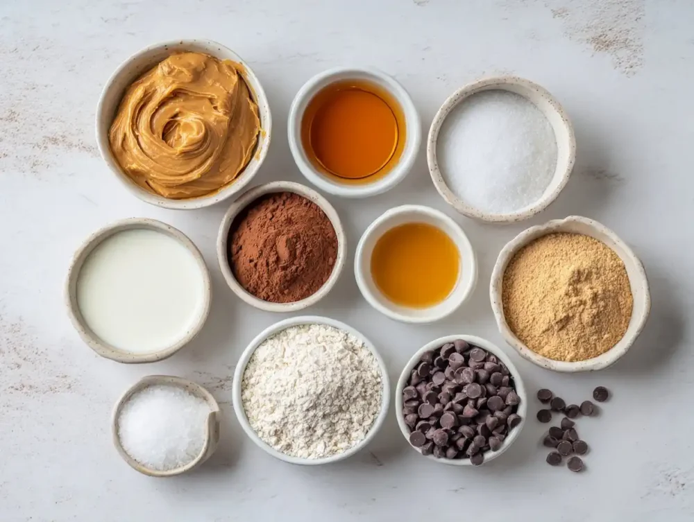 Peanut Butter Greek Yogurt Chocolate Fudge Cookies ingredients