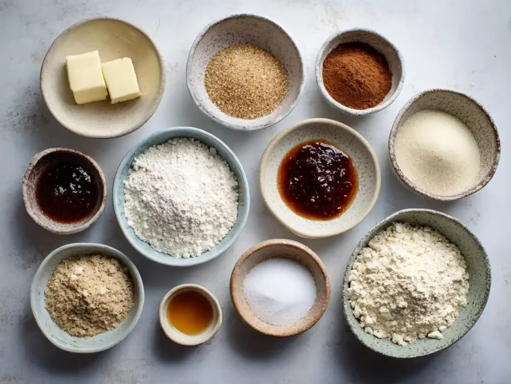 Raspberry Linzer Cookies ingredients