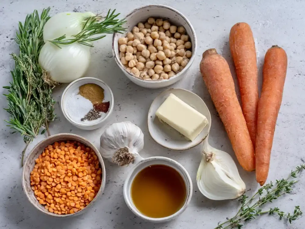 Vegan Lentil Wellington ingredients