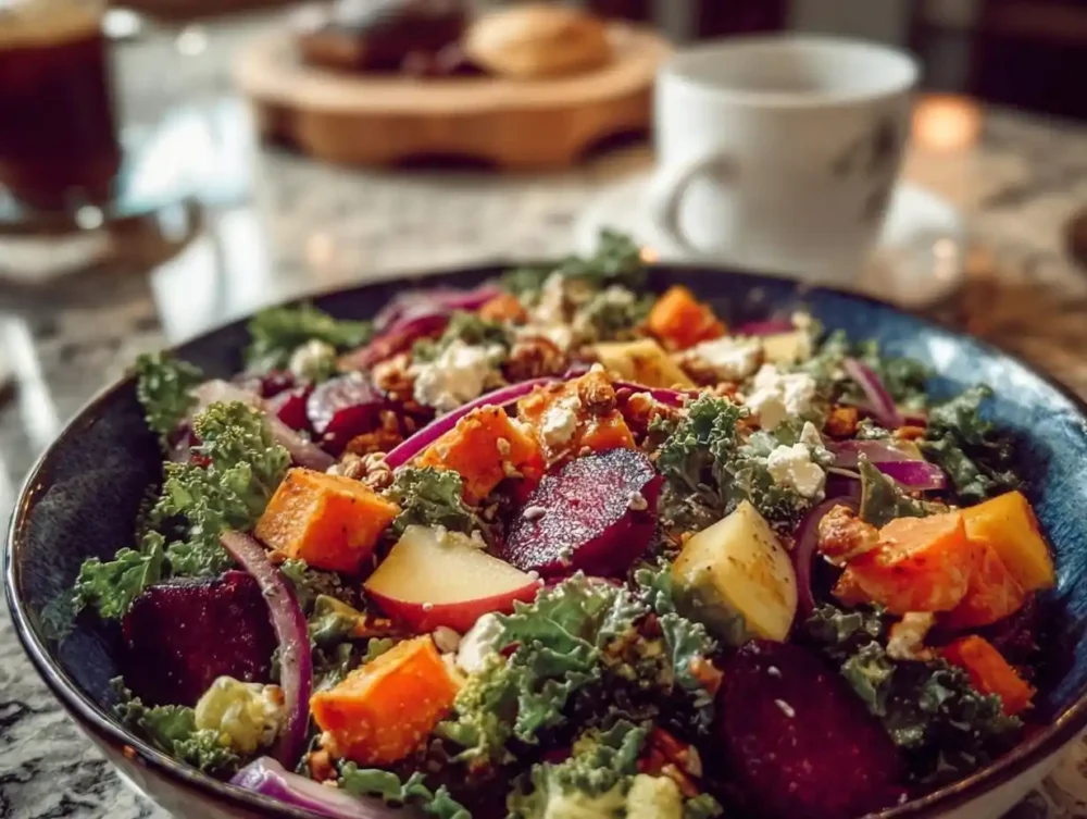 Winter Garden Salad featuring mixed greens and vegetables