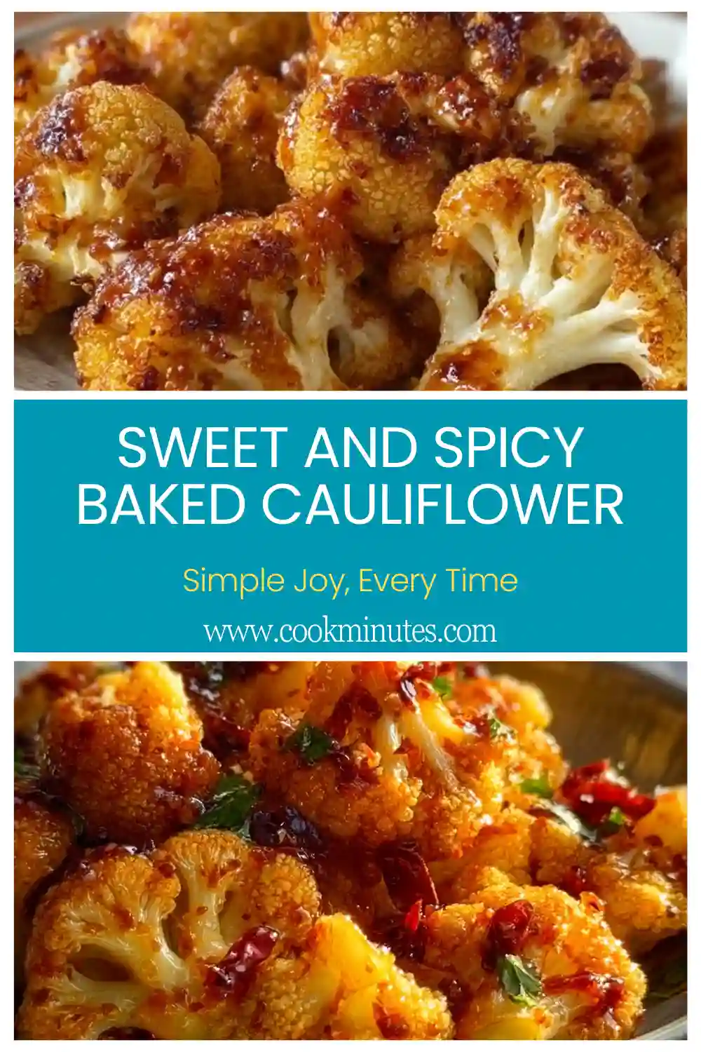 Sweet and Spicy Baked Cauliflower - A flavorful delight that transforms a humble vegetable