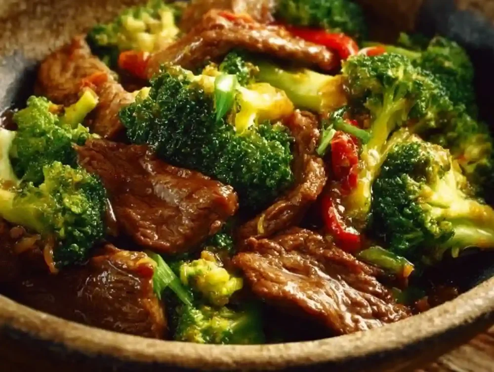 Beef and Broccoli Stir-Fry served on a plate
