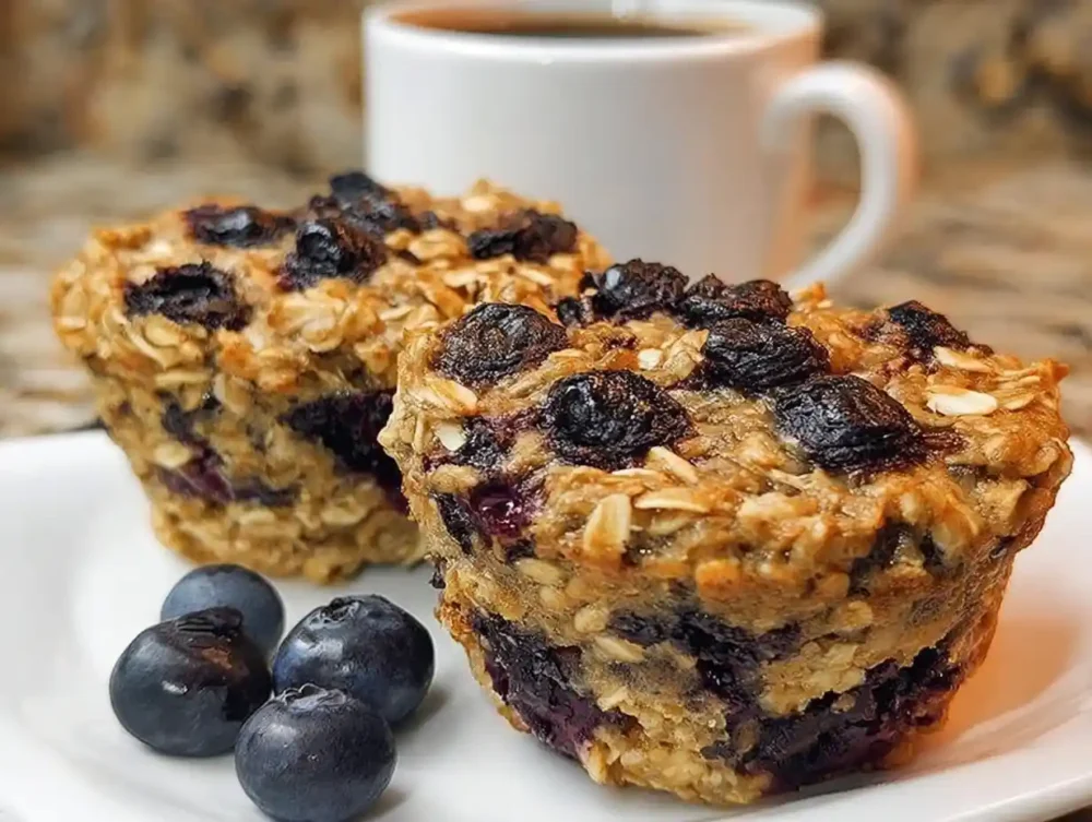 Baked Blueberry Banana Oatmeal Cups: A Wholesome Breakfast Delight Baked Blueberry Banana Oatmeal Cups: Enjoy these healthy cups for breakfast!