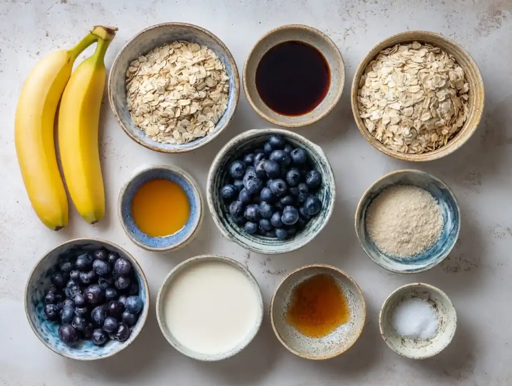 Baked Blueberry Banana Oatmeal Cups: A Wholesome Breakfast Delight blueberry banana oatmeal ingredients