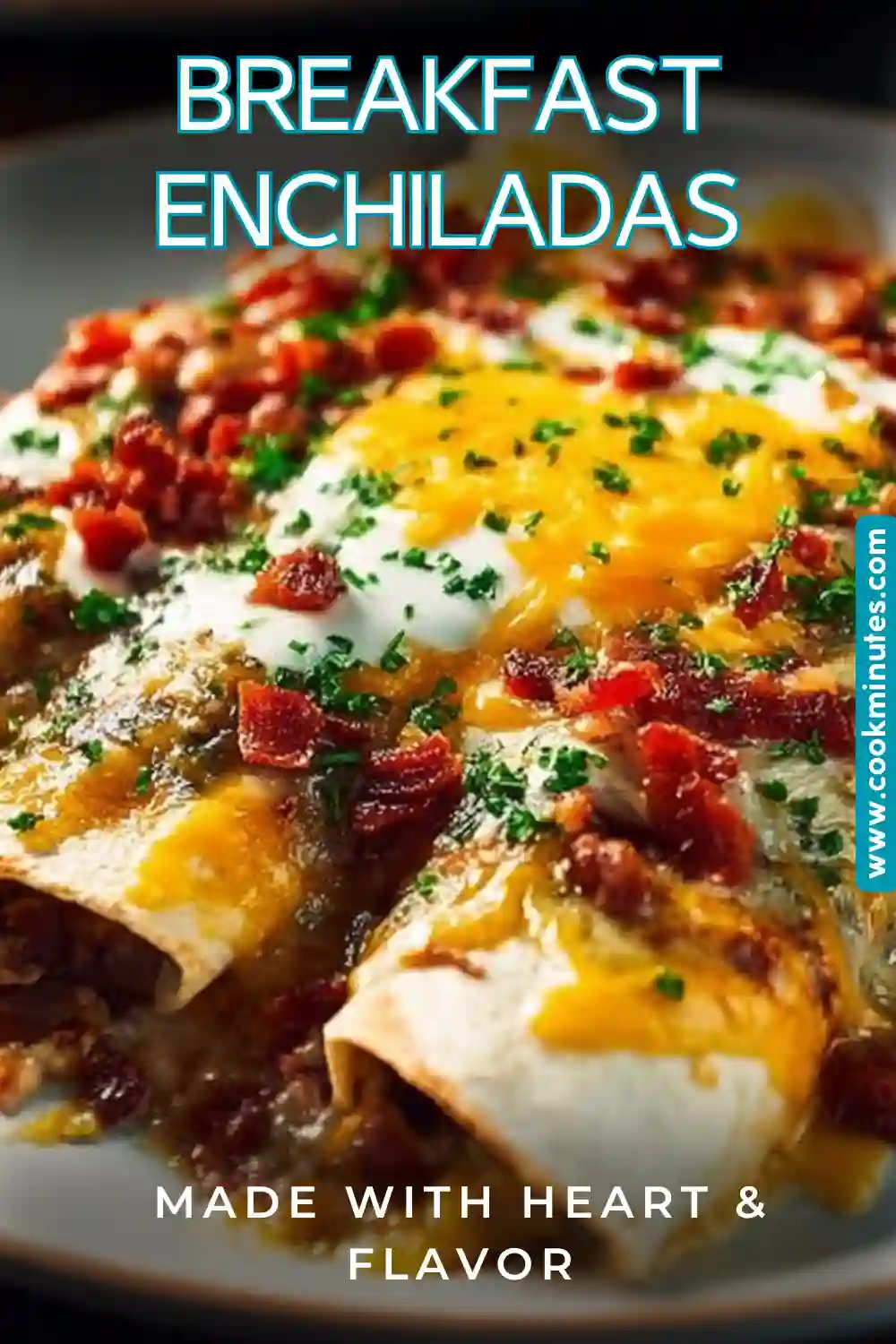 Breakfast Enchiladas: A Flavor Explosion to Start Your Day! Delicious Breakfast Enchiladas topped with salsa and cilantro, a breakfast favorite