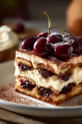 Discover how to make an exquisite Cherry Tiramisu that brings a luscious twist to the classic Italian dessert. This simple yet decadent dish combines fresh cherries, creamy mascarpone, and coffee-dipped ladyfingers for an unforgettable experience. Cherry Tiramisu