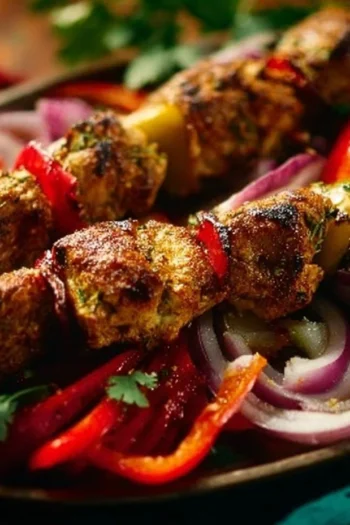 Discover how to make delicious Chicken Skewers with our simple and flavorful recipe that will become a staple at your outdoor gatherings. Juicy chicken marinated in savory spices and grilled to perfection awaits you. chicken skewers