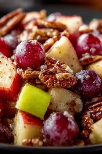 Looking for a delightful and nutritious treat? This Cinnamon Apple Grape Salad combines refreshing apples, juicy grapes, and toasted nuts drizzled with a honey-cinnamon dressing. It’s the perfect blend of flavors and textures, a must-try any time of the year! Cinnamon Apple Grape Salad