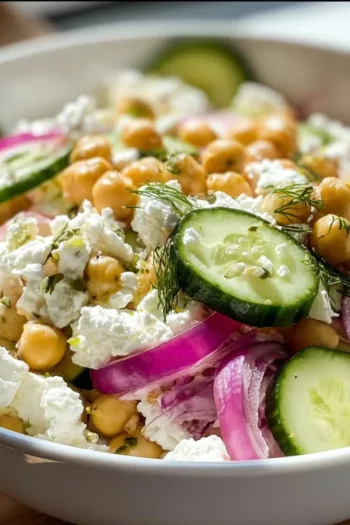 If you’re searching for a fresh, healthy meal that's both delicious and simple to make, this Cottage Cheese Chickpea Salad Bowl is the answer! Packed with protein, fiber, and vibrant flavors, this salad won't just please your palate but also nourish your body. Cottage Cheese Chickpea Salad