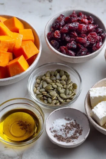 Crispy Honey-Roasted Butternut with Cranberries, Feta & Pumpkin Seeds Indulge in the vibrant flavors of fall with our Crispy Honey-Roasted Butternut Squash, a recipe that combines sweet, savory, and crunchy elements to create a delightful dish full of warmth and comfort. honey-roasted butternut