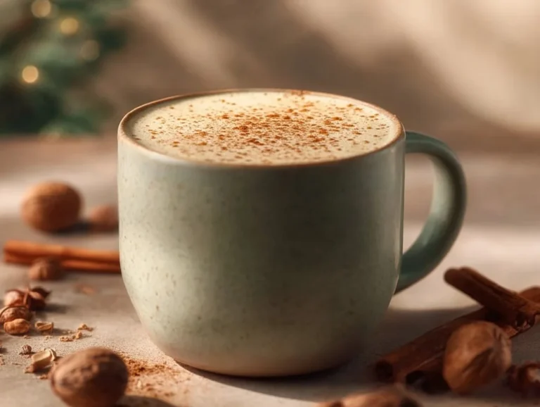 Eggnog Latte Recipe: A Best Delight for Coffee Lovers Delicious eggnog latte topped with whipped cream and nutmeg