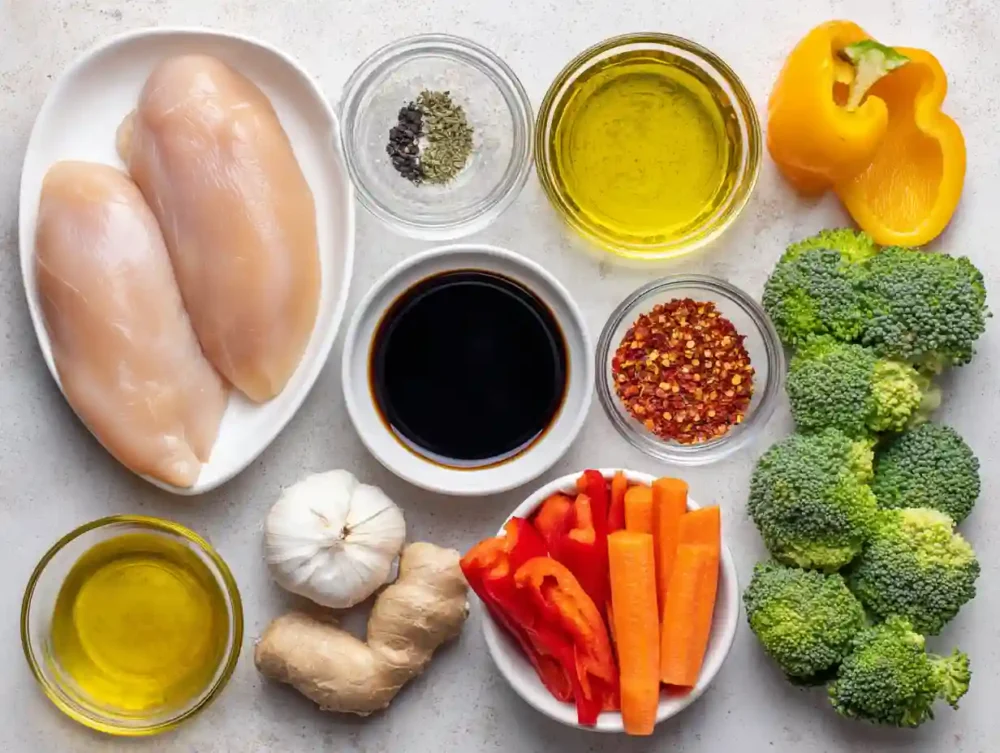 ingredients for Chicken Stir Fry