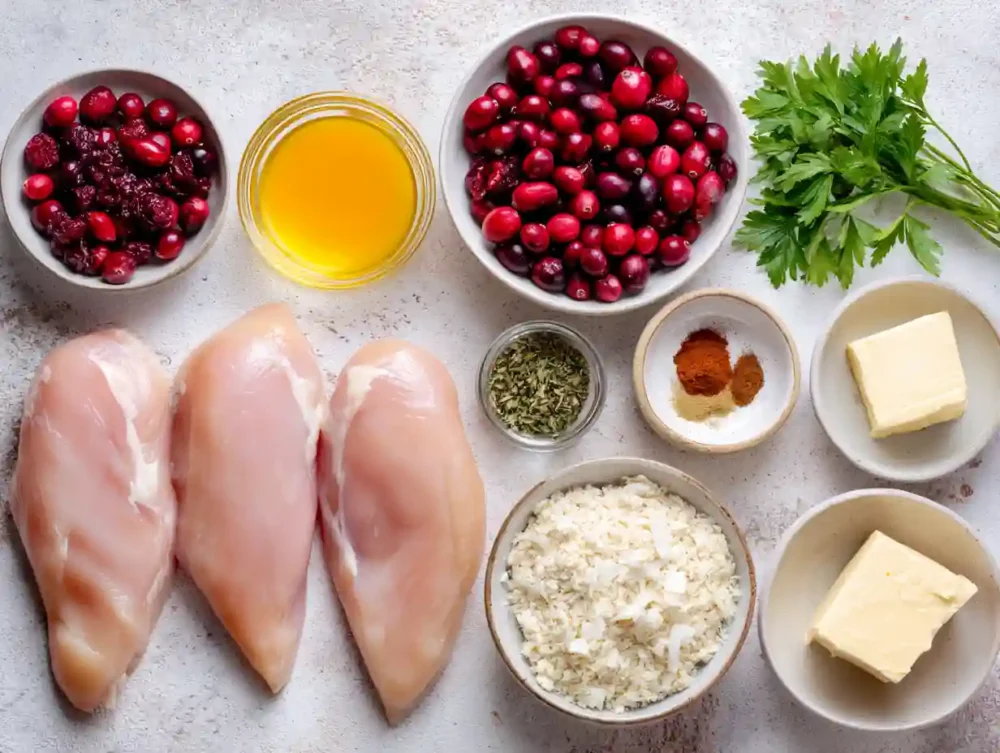 Impressive Cranberry Brie Stuffed Chicken: A Cozy Delight ingredients for Cranberry Brie Stuffed Chicken
