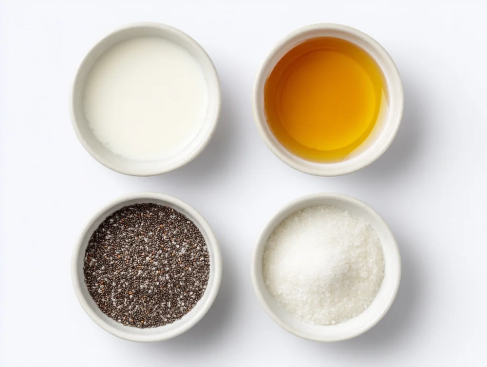 Creamy Coconut Chia Pudding: A Simple and Delicious Dessert ingredients for Creamy Coconut Chia Pudding