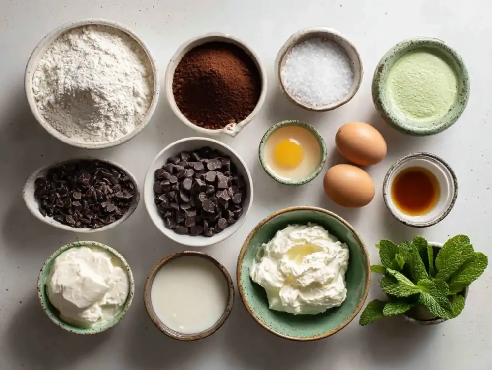 Decadent Mint Chocolate Cheesecake: A Rich and Irresistible Delight ingredients for Decadent Mint Chocolate Cheesecake