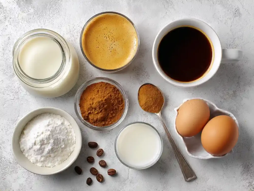 ingredients for Eggnog Latte 
