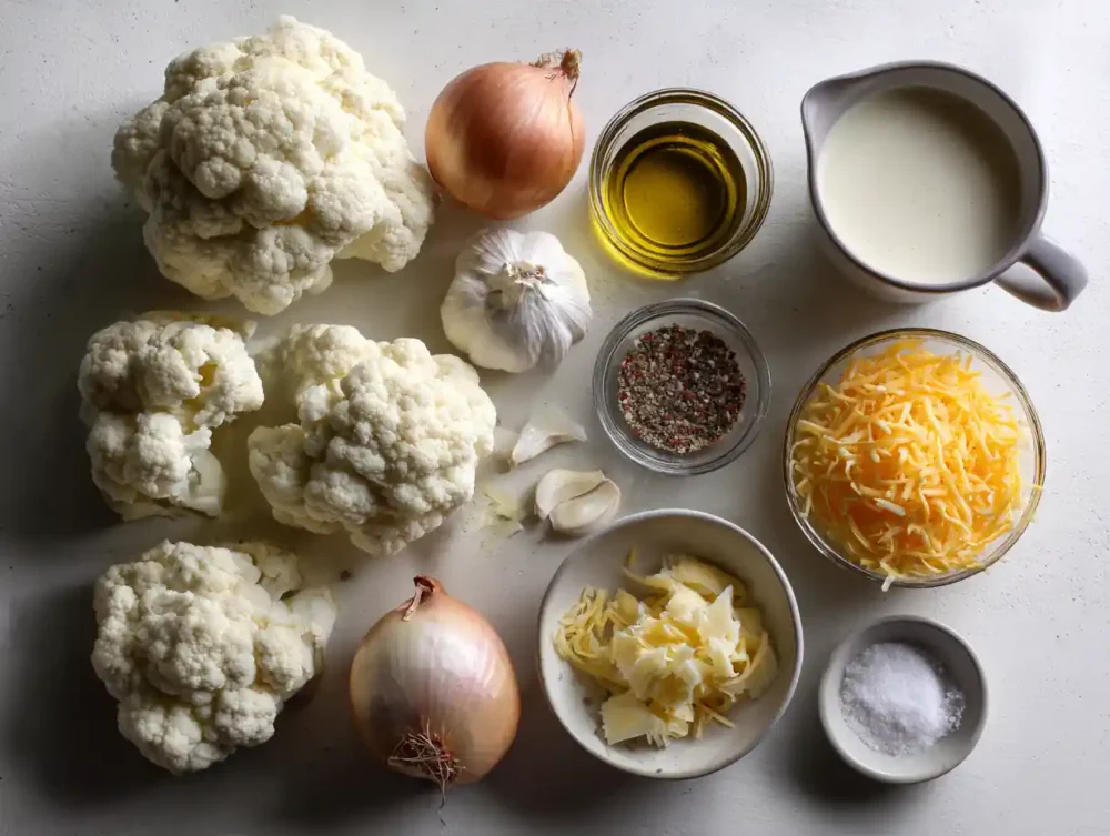 ingredients for Wisconsin Cauliflower Soup