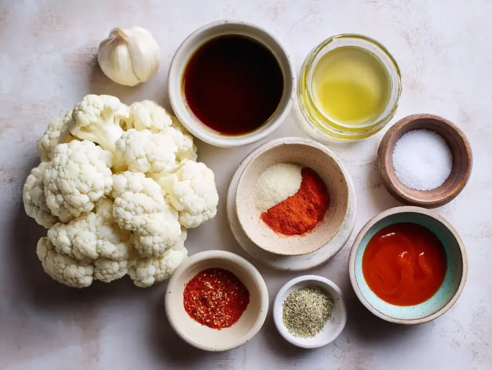 ingredients for baked cauliflower recipe