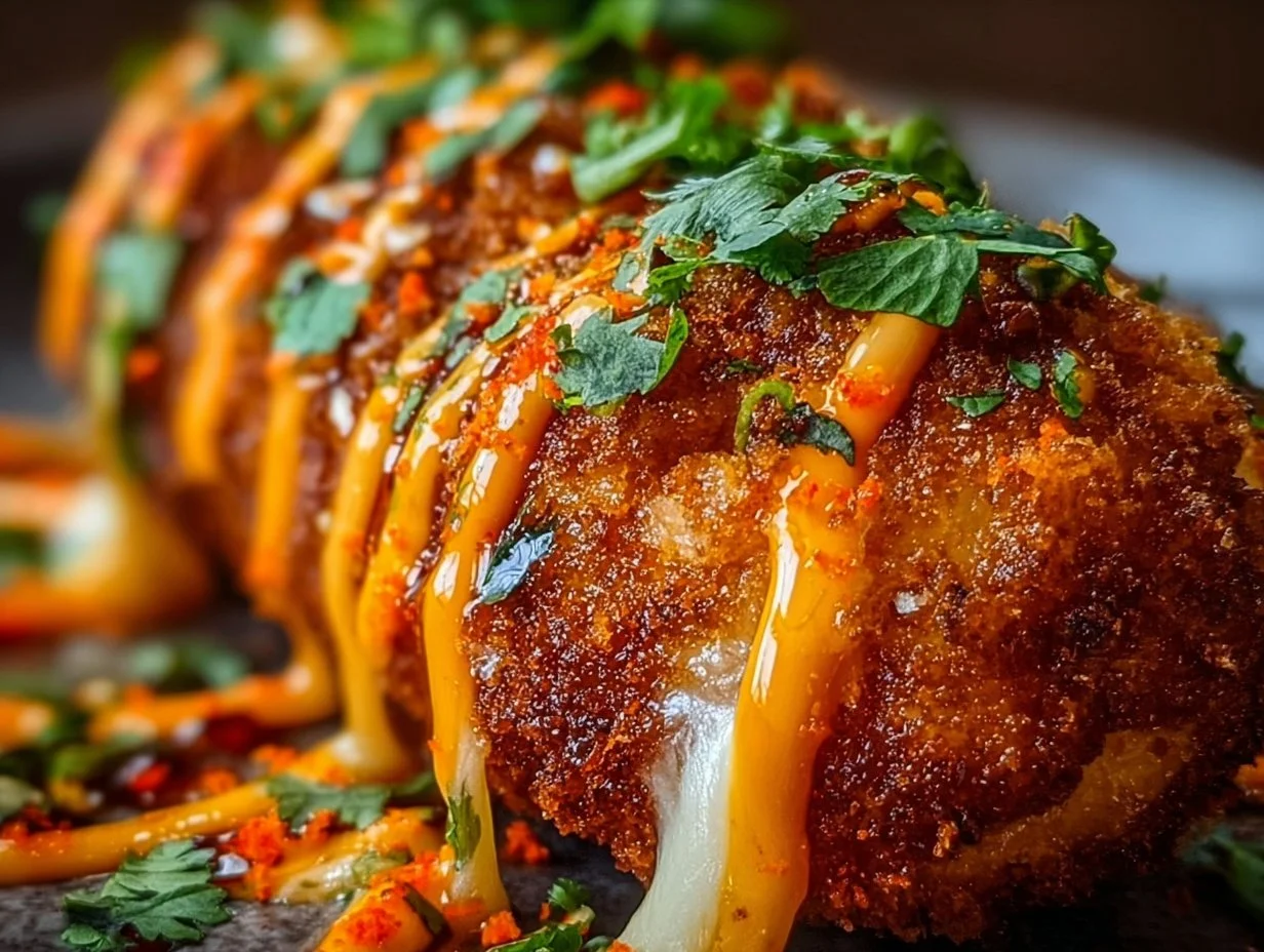 Korean Corn Dogs Recipe: A Crunchy & Cheesy Delight Korean Corn Dogs with crispy outer layer and savory fillings on a skewer.