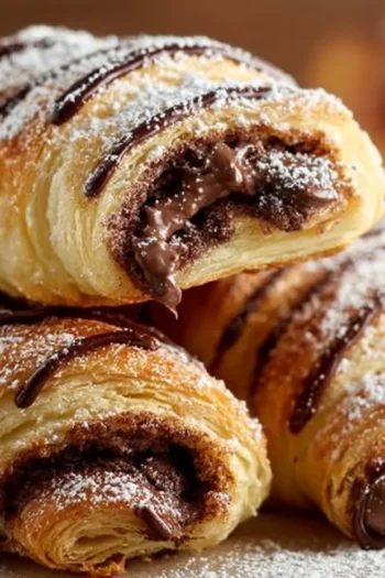 Get ready for a mouthwatering treat! These Nutella stuffed crescent rolls are quick, delicious, and perfect for breakfast, snacks, or dessert. Flaky, warm dough envelops rich chocolate hazelnut spread for a delightful experience. Nutella Stuffed Crescent Rolls