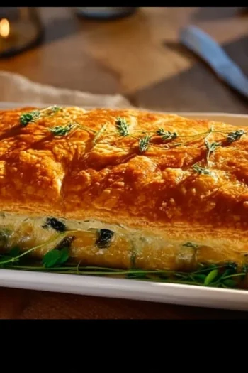 Salmon Wellington: A Delicious and Easy Seafood Delight This Salmon Wellington recipe offers a flavorful fusion of fresh salmon, cream cheese, and spinach, nestled in flaky puff pastry. Perfect for special occasions or quick dinners, it’s easy to prepare and sure to impress your family and friends. Salmon Wellington