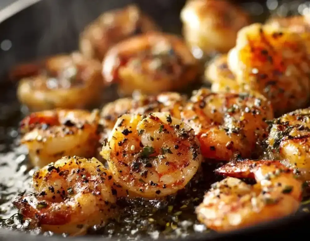 cooking  shrimp for tostadas