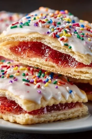 “Indulge in the sweet, nostalgic flavors of Strawberry Pop Tart Sugar Cookies that evoke childhood memories with every bite!” Strawberry Pop Tart Sugar Cookies