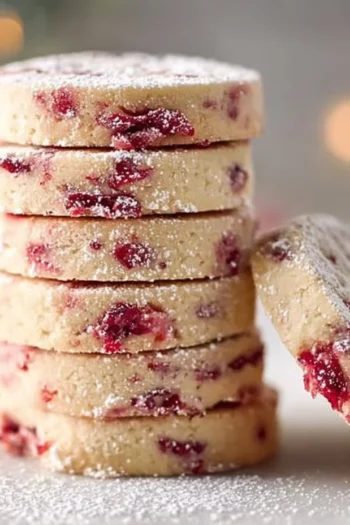 These Vegan Cranberry Almond Shortbread Cookies blend sweet, tart, and nutty flavors in a melt in your mouth texture with a light crunch. Easy to make and ideal for holiday platters or gifting, they use simple plant based ingredients and deliver festive flavor with minimal effort. A great treat for both beginners and experienced bakers. Vegan Cranberry Almond Shortbread Cookies