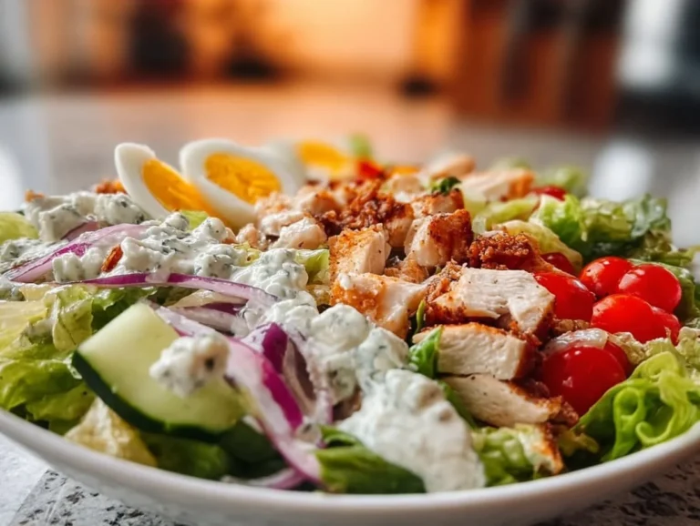 Ready in just 15 minutes, this delectable 15-Minute Chef Salad combines fresh ingredients and deli meats for a quick and wholesome meal option. Whether for lunch or dinner, enjoy this nutritious dish loaded with flavor and fresh veggies. chef salad