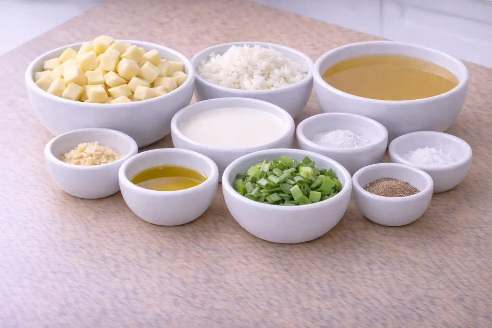 Cajun Potato Soup ingredients