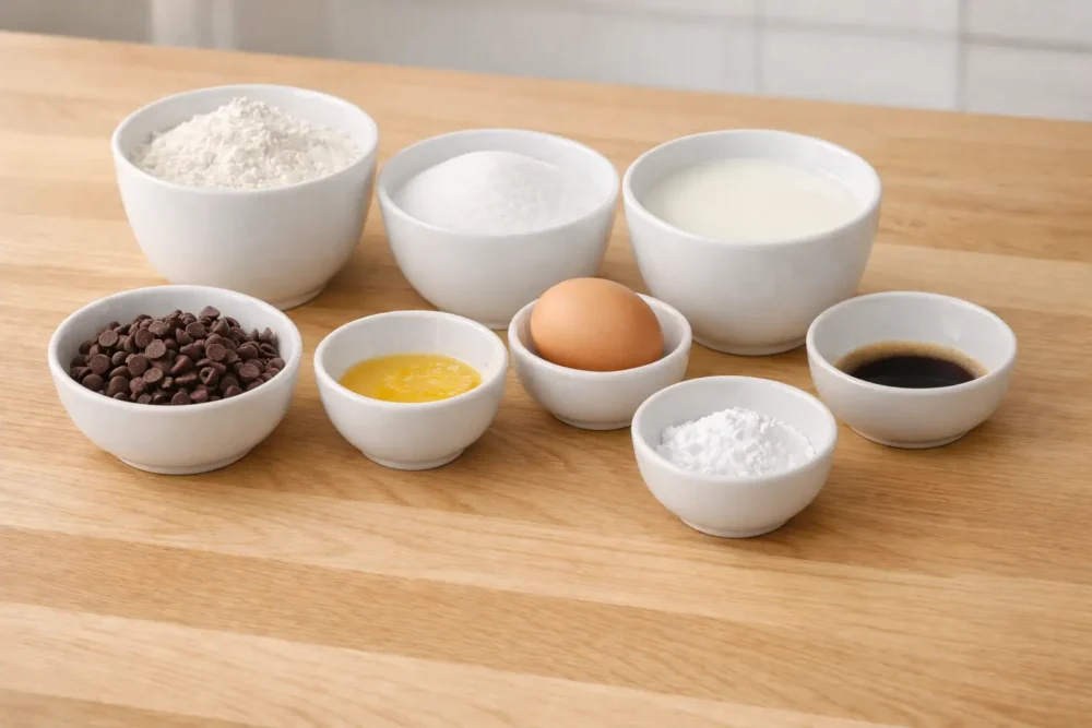 Chocolate Chip Coffee Pancakes ingredients