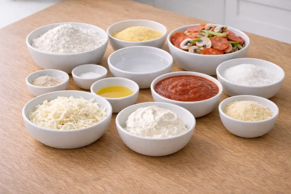 Deep Dish Pizza ingredients