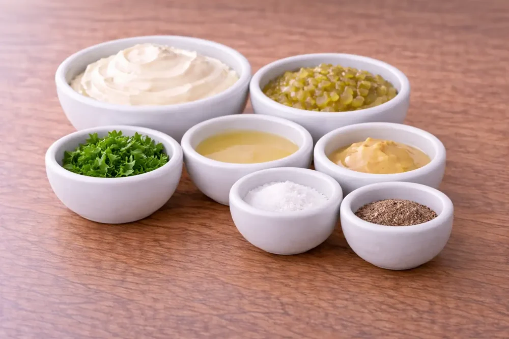 Homemade Tartar Sauce ingredients
