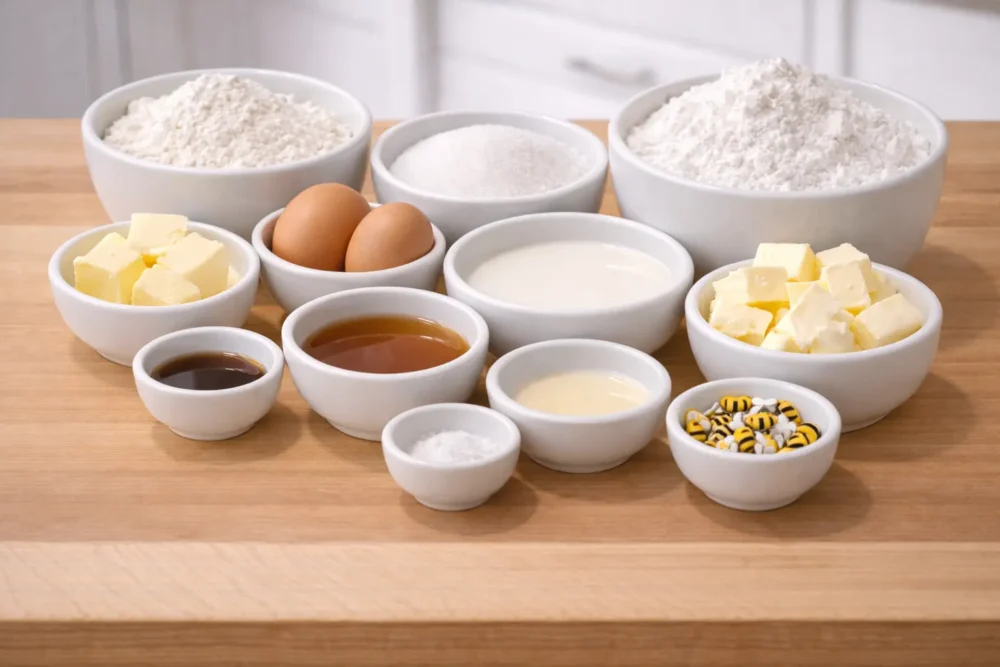 Honey Bee Cupcakes ingredients