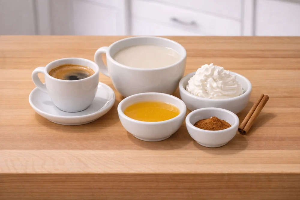 Honey Bun Latte ingredients